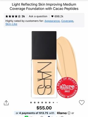 NARS Light Reflecting Foundation- Shade Deauville, NIB
